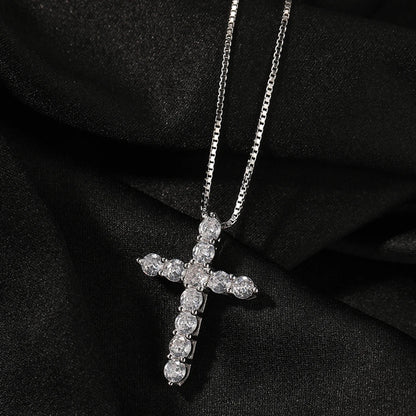 Crystal Dainty Cross Necklace