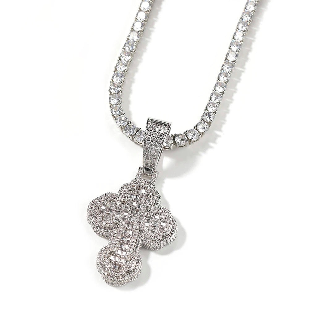 Gothic Crystal Cross Necklace