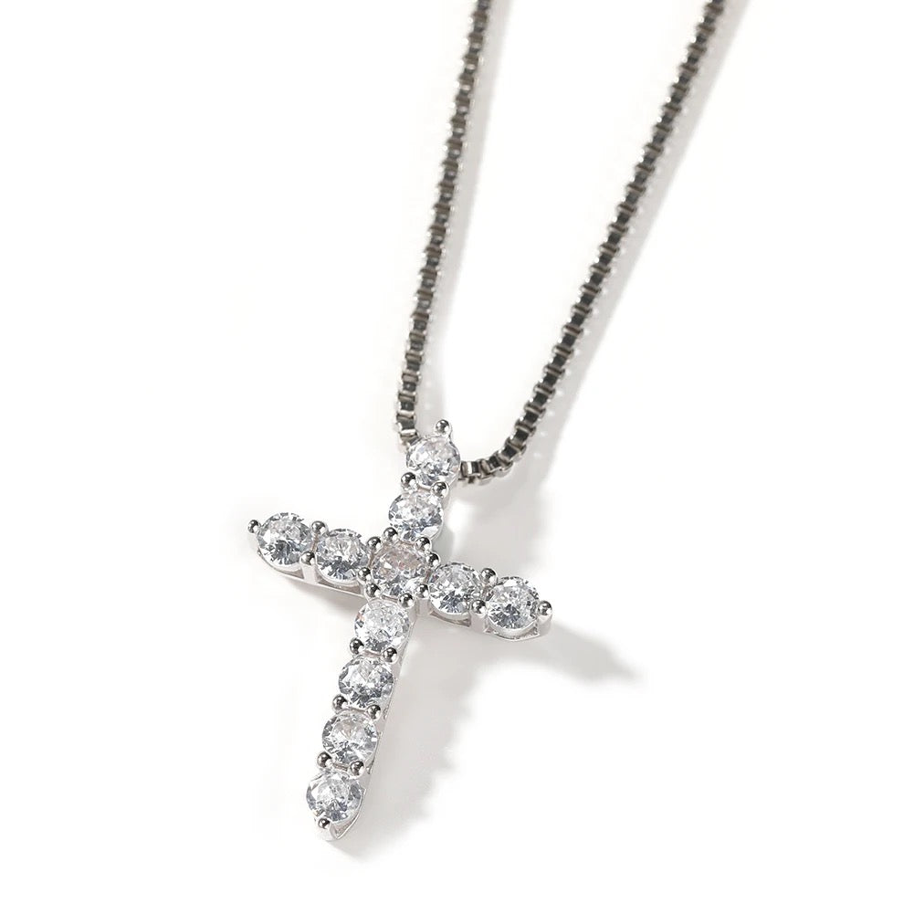 Crystal Dainty Cross Necklace