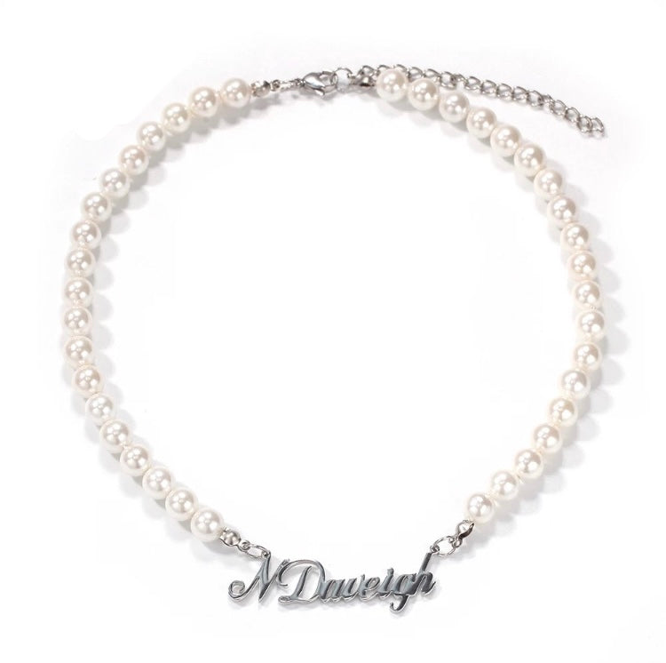 Cursive Pearl Name Necklace