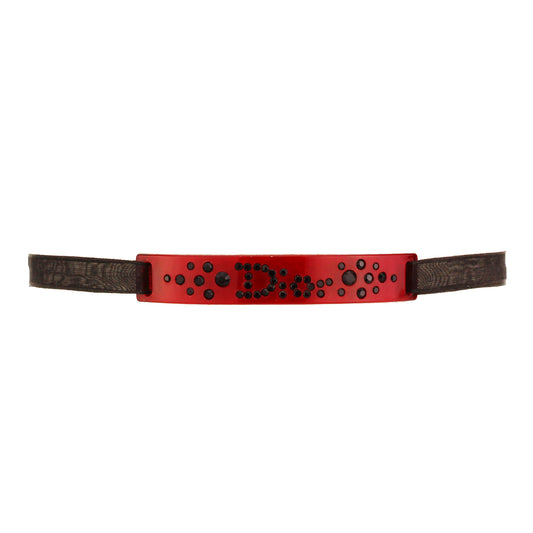 Dior Red Lucite Ribbon Choker