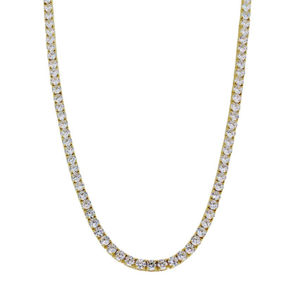 Crystal Tennis Necklace Gold