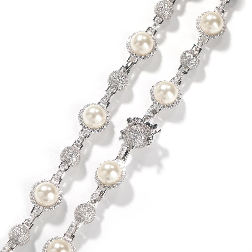 Crystal and Pearl Necklace