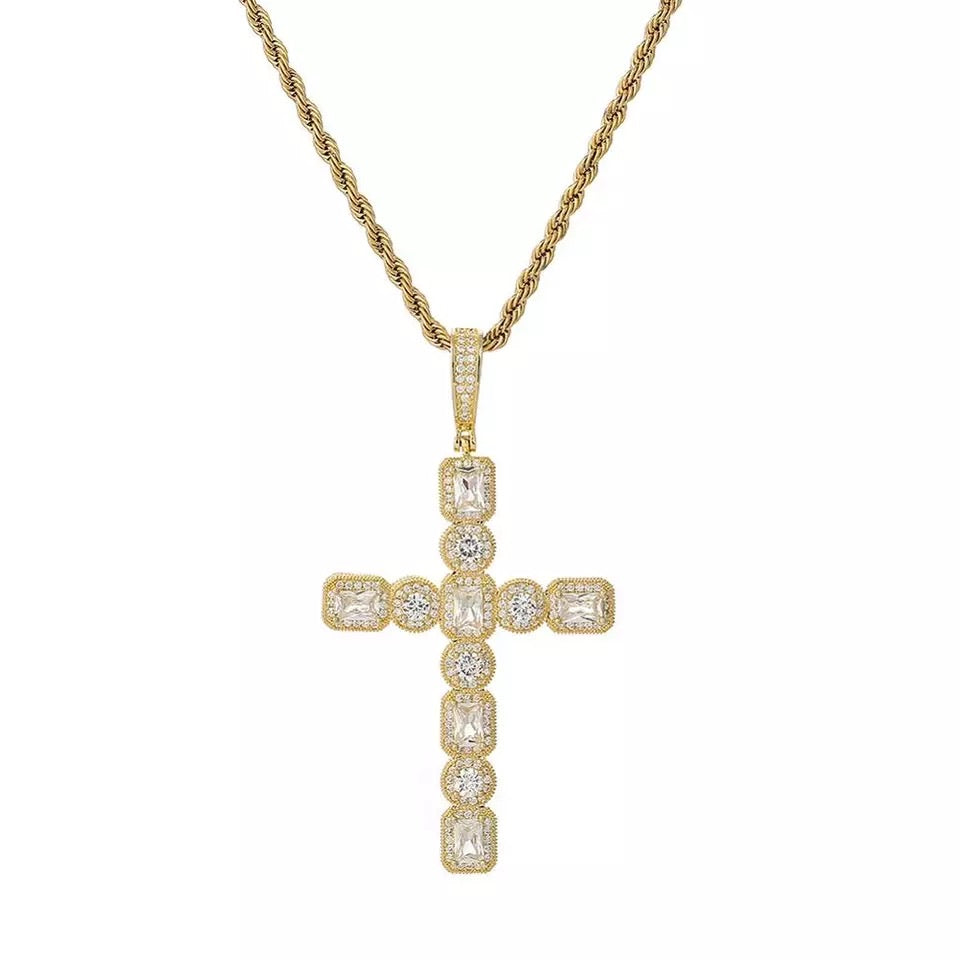 Gold Cross Pendent Necklace